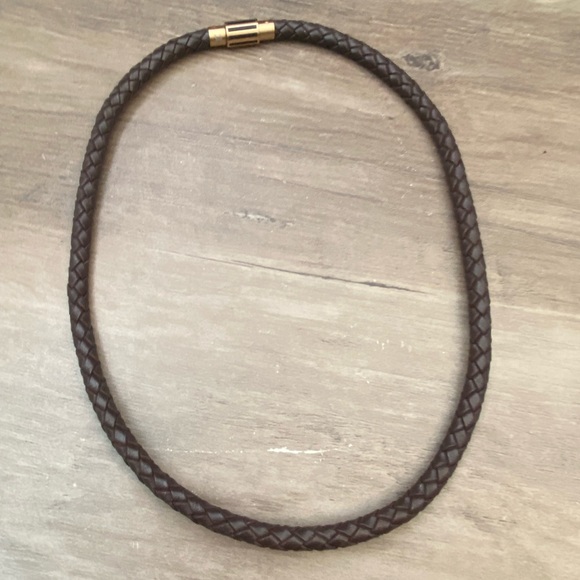 New Bruno Banani men’s leather cord necklace - Picture 3 of 9
